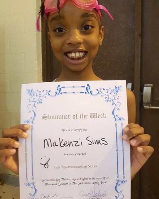Congrats to Nyobia Moore-Weatherspoon for earning Swimmer of the Week January 9th!